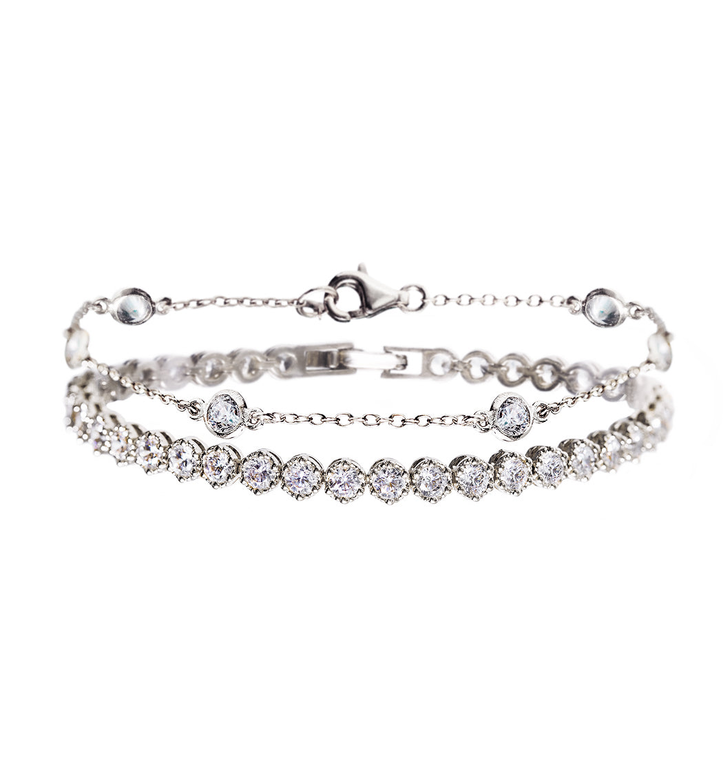 Dakota Crystal & Regal Tennis Bracelets - Amy O. Bridal