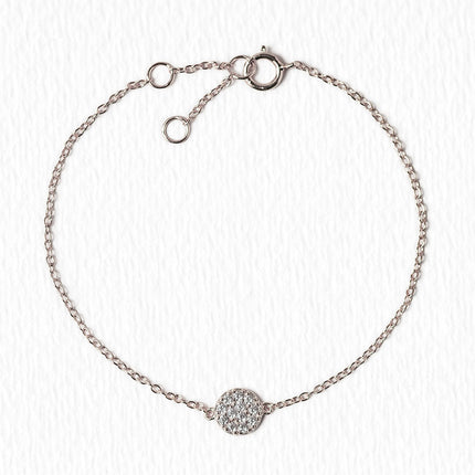 Petite Pave Disc Bracelet