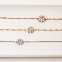 Petite Pave Disc Bracelet