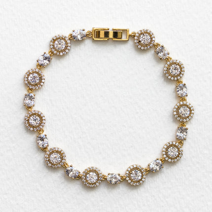 Sophia Halo CZ Tennis Bracelet