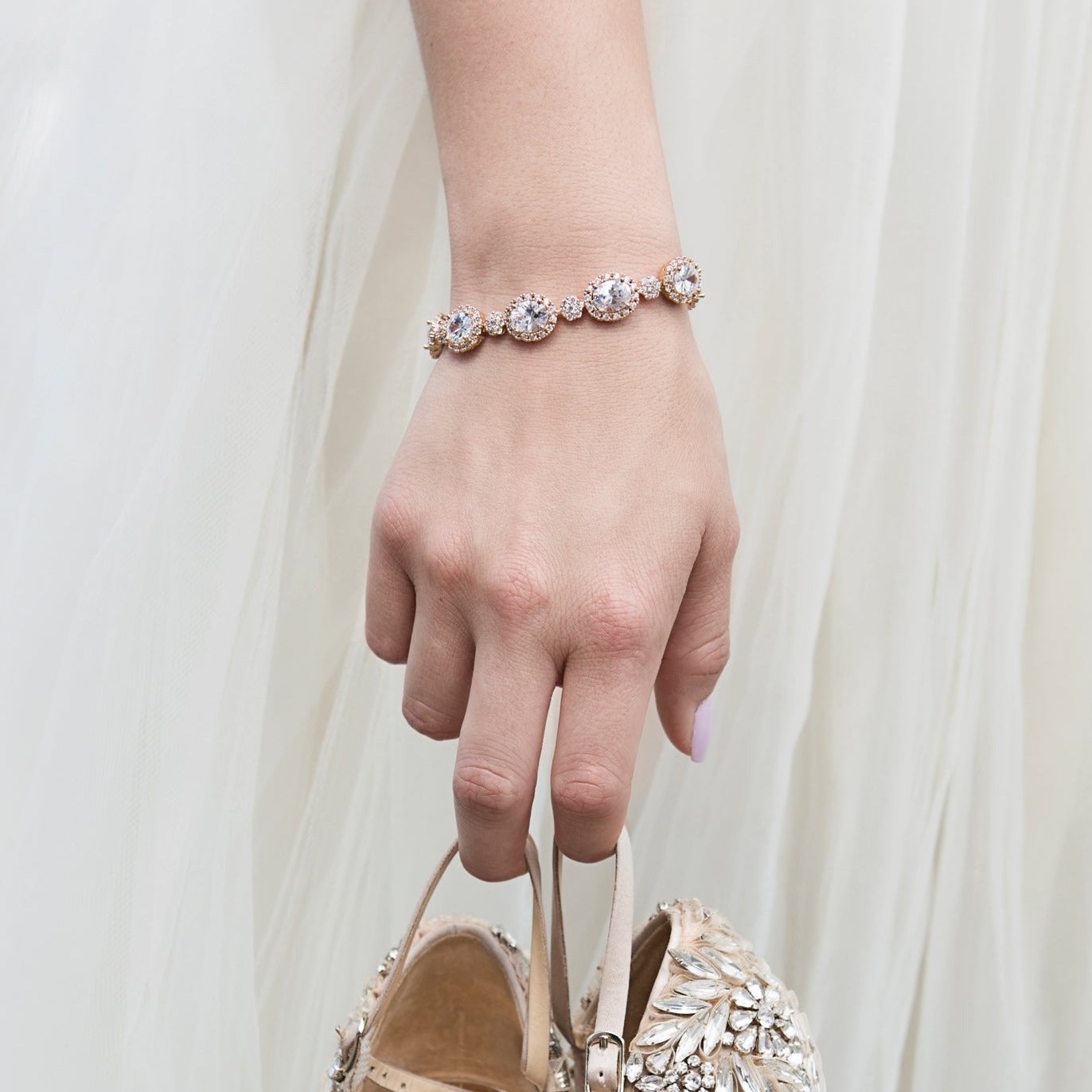 Ovali Halo Bracelet - Amy O. Bridal