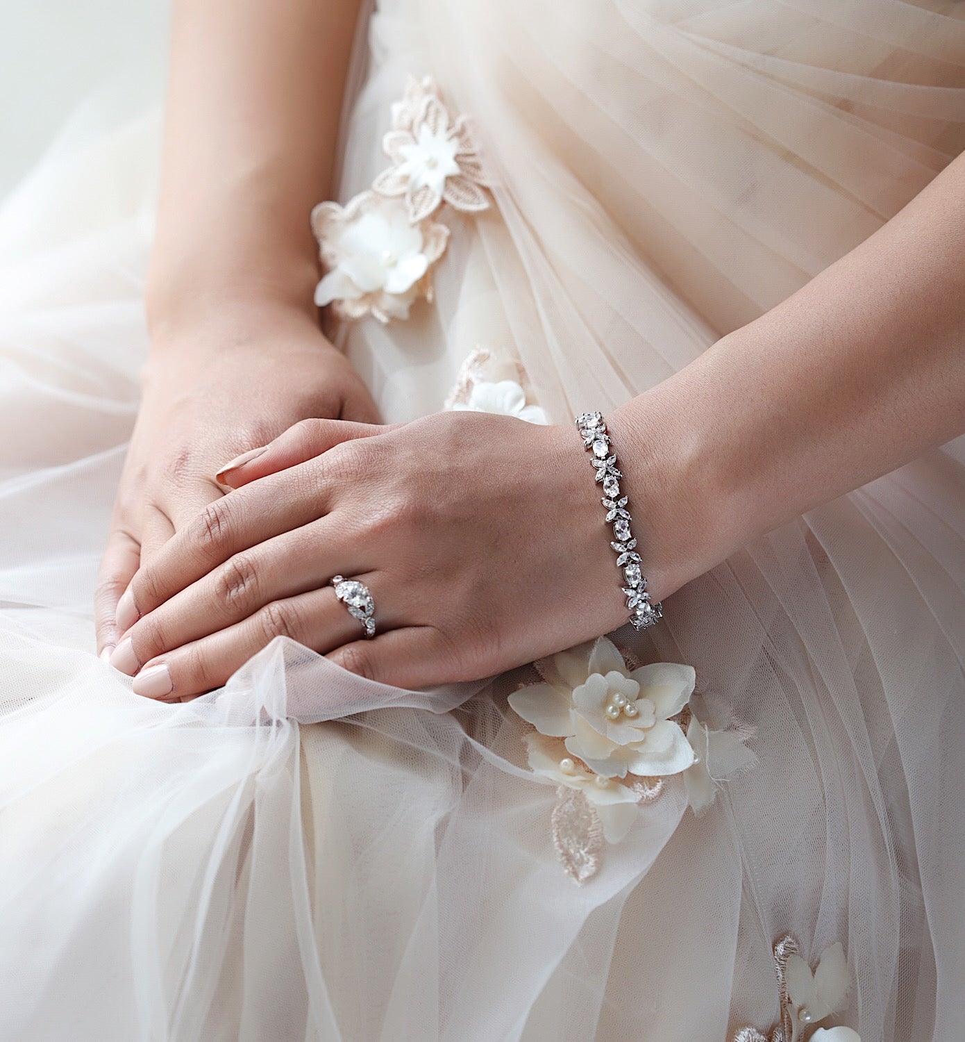 Fleur Crystal Bracelet - Amy O. Bridal