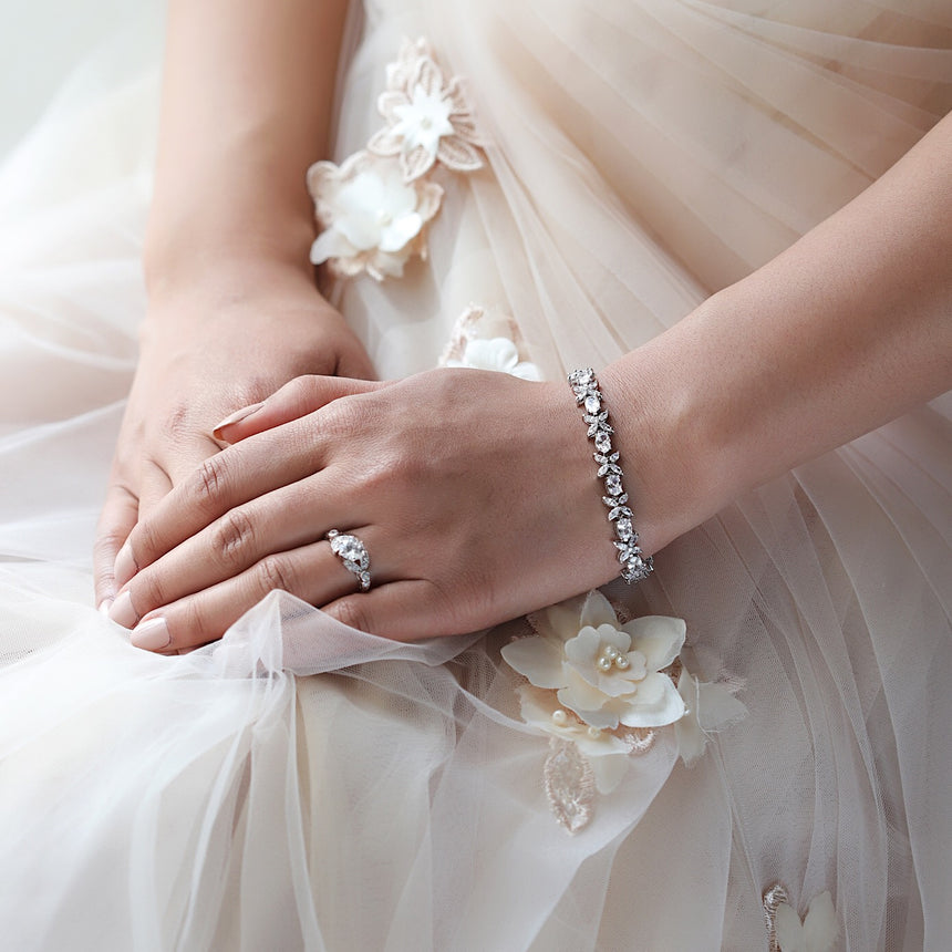 Fleur Crystal Eternity Bracelet