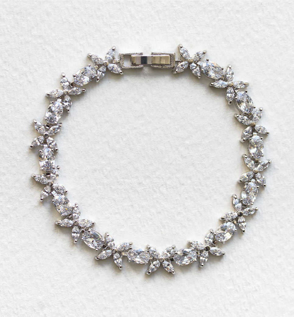 Fleur Crystal Bracelet - Amy O. Bridal