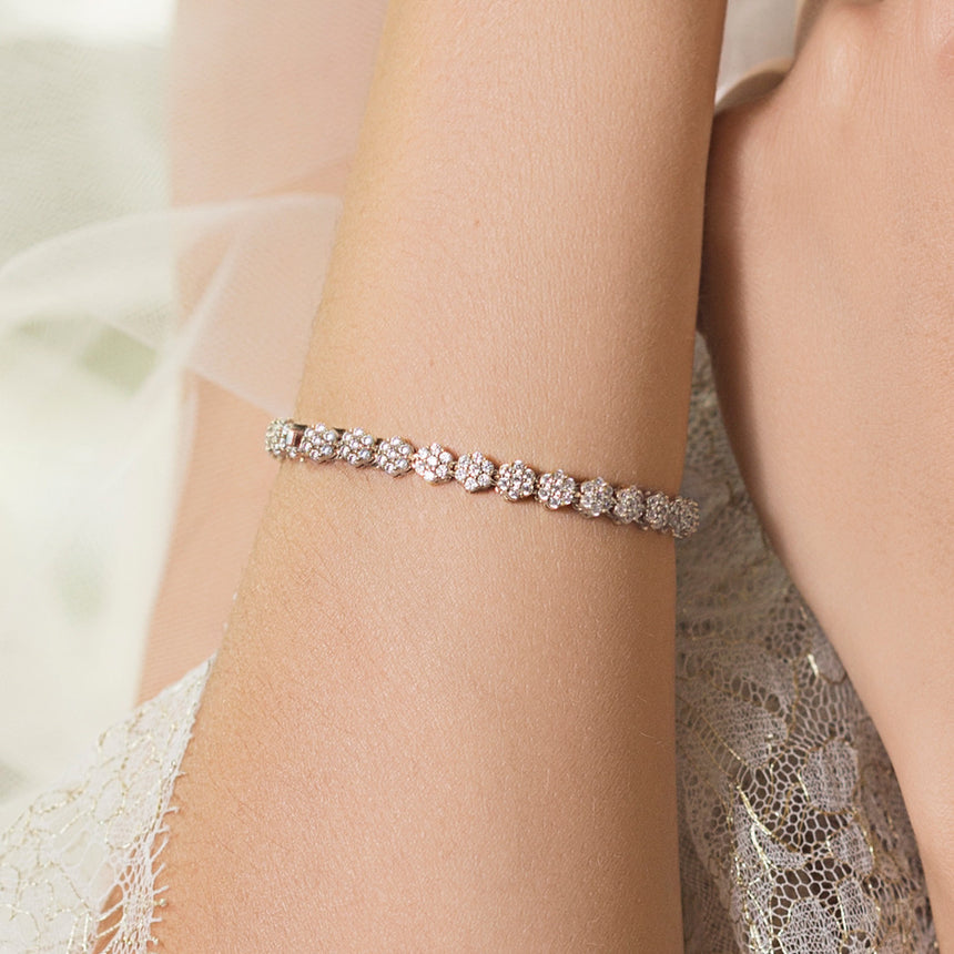 Daisy Eternity Tennis Bracelet