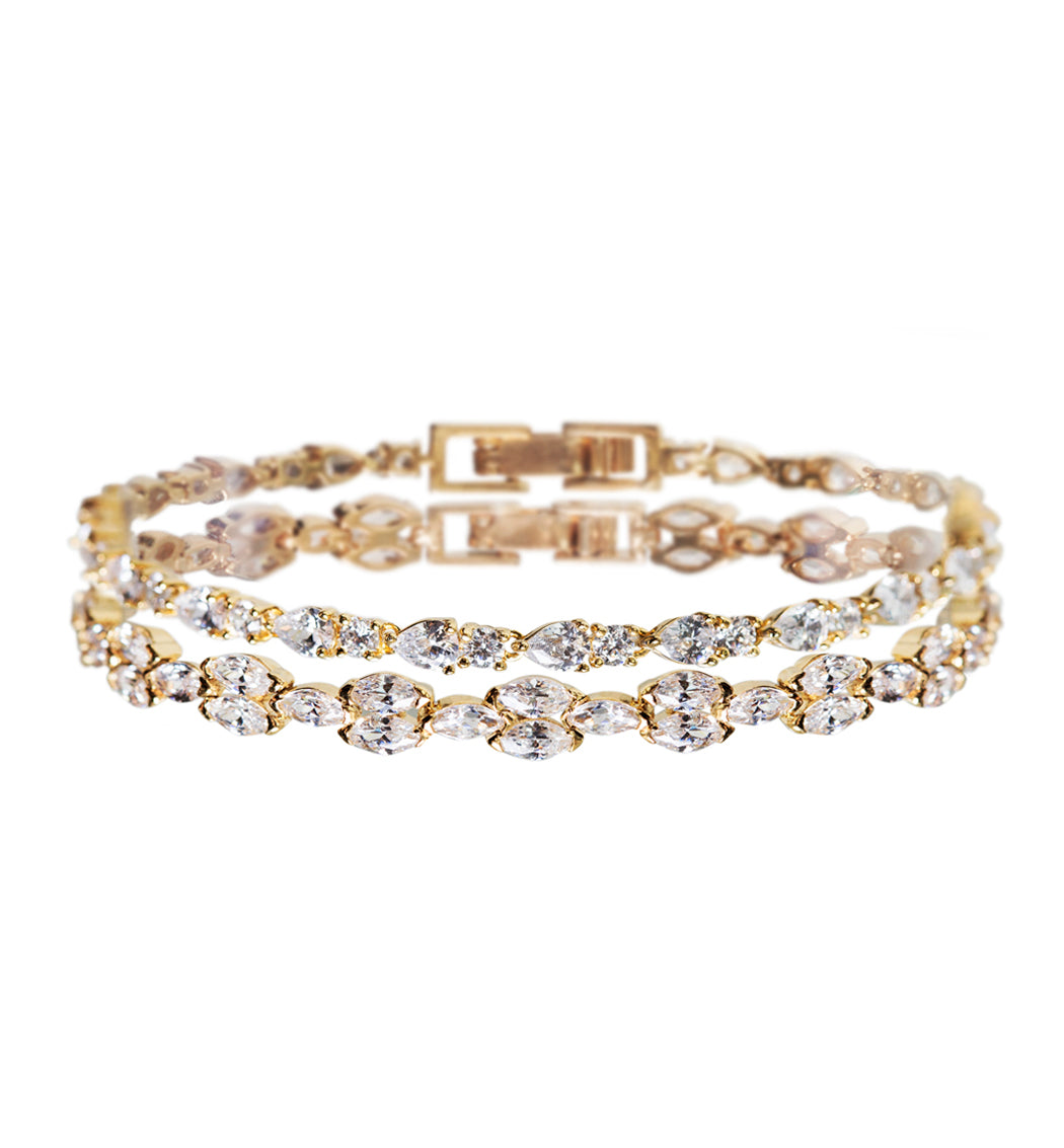 Marquise Deco & Mosaic Tennis Bracelets - Amy O. Bridal