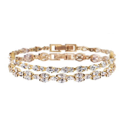 Marquise Deco & Mosaic Crystal Tennis Bracelets