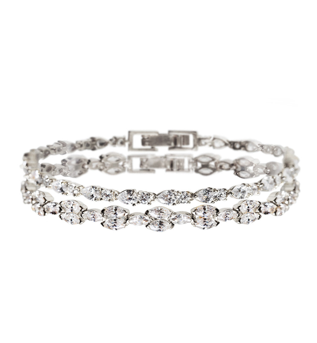 Marquise Deco & Mosaic Tennis Bracelets - Amy O. Bridal