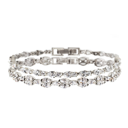 Marquise Deco & Mosaic Crystal Tennis Bracelets