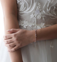 Aria Floral Crystal Bracelet - Amy O. Bridal