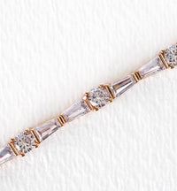 Deco Tapered Baguette Tennis Bracelet