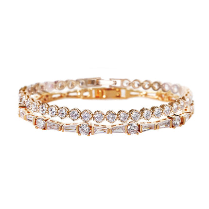 Deco Tapered Baguette & Regal Tennis Bracelets