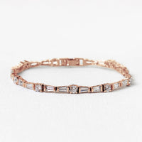 Deco Tapered Baguette Tennis Bracelet - Amy O. Bridal