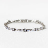 Deco Tapered Baguette Tennis Bracelet - Amy O. Bridal