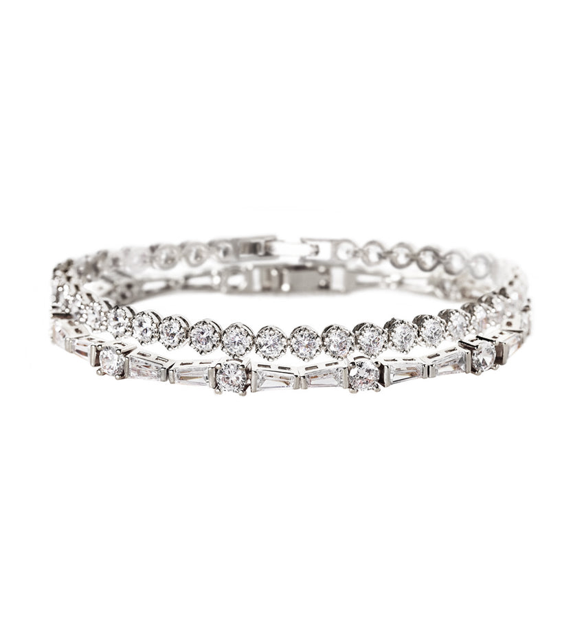 Tennis Bridal Bracelet Set | Wedding Jewelry Sets – AMYO Bridal