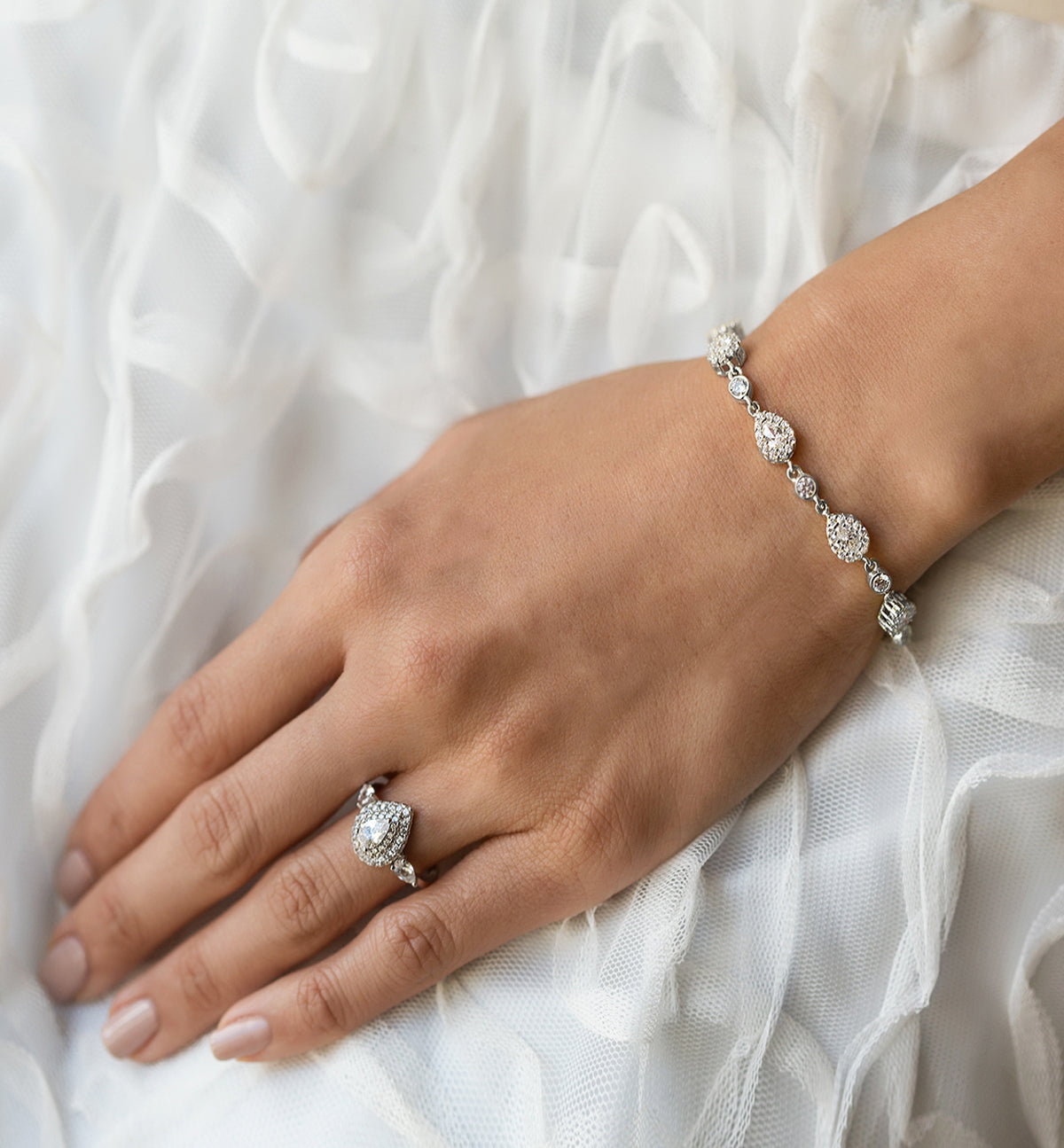 Margaux Crystal Tennis Bracelet - Amy O. Bridal