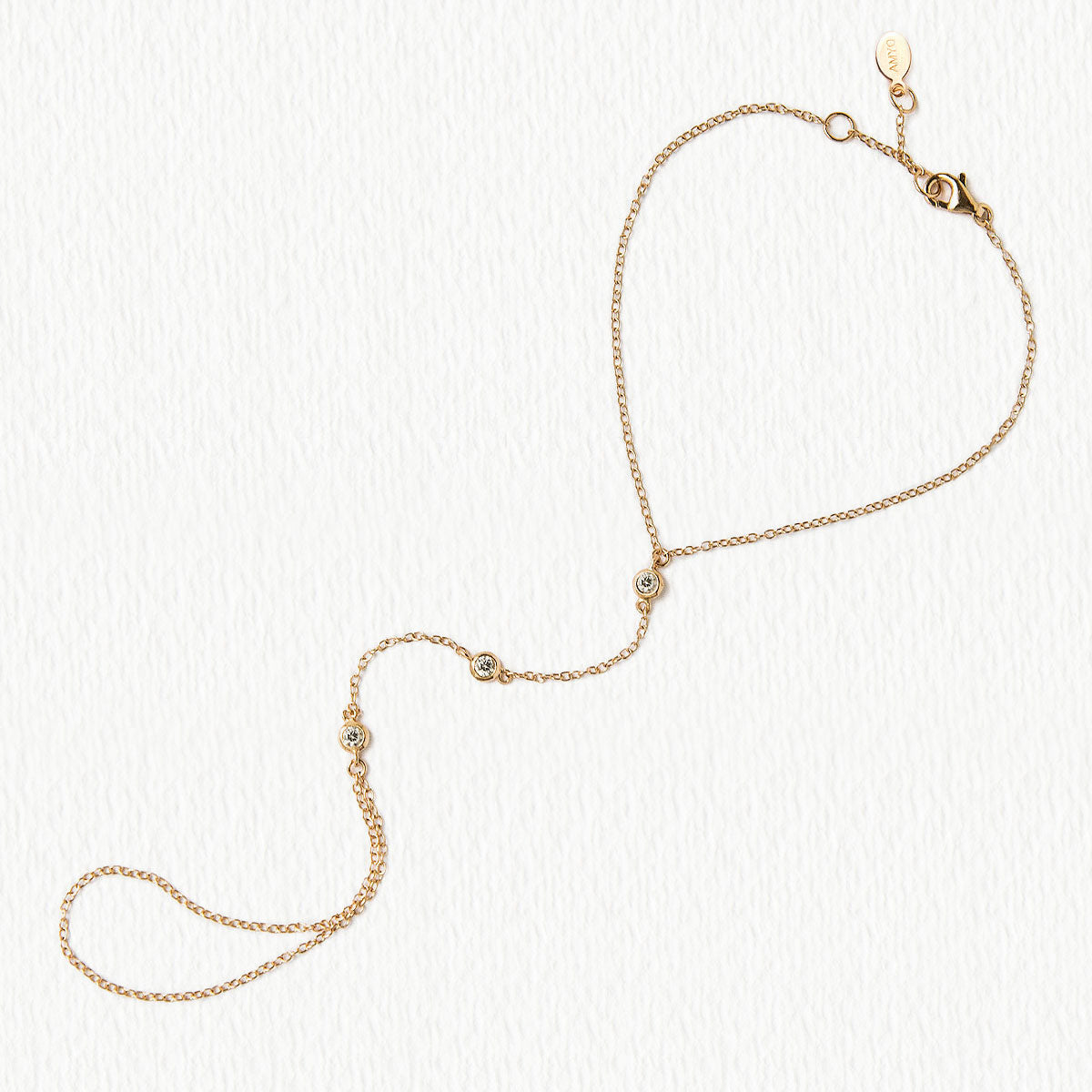 Gold Hand Chain | Dainty Crystal Hand Jewelry – AMYO Bridal