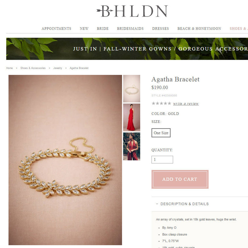 Bhldn bracelet on sale