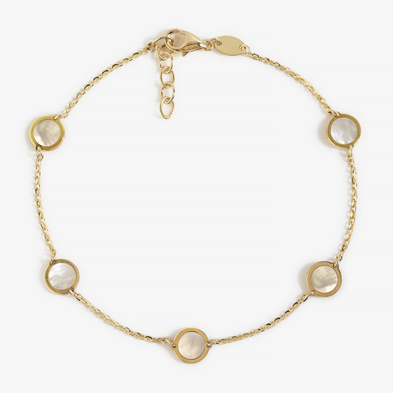 Gemstone Circle Bracelet Mother Of Pearl