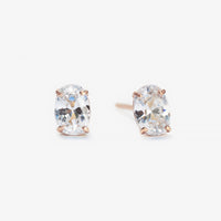 Noelle Solitaire Oval Stud Earrings