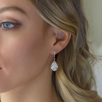 Margaux CZ Teardrop Earrings - Amy O. Bridal