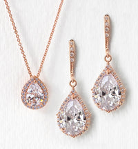 Margaux CZ Teardrop Earrings - Amy O. Bridal