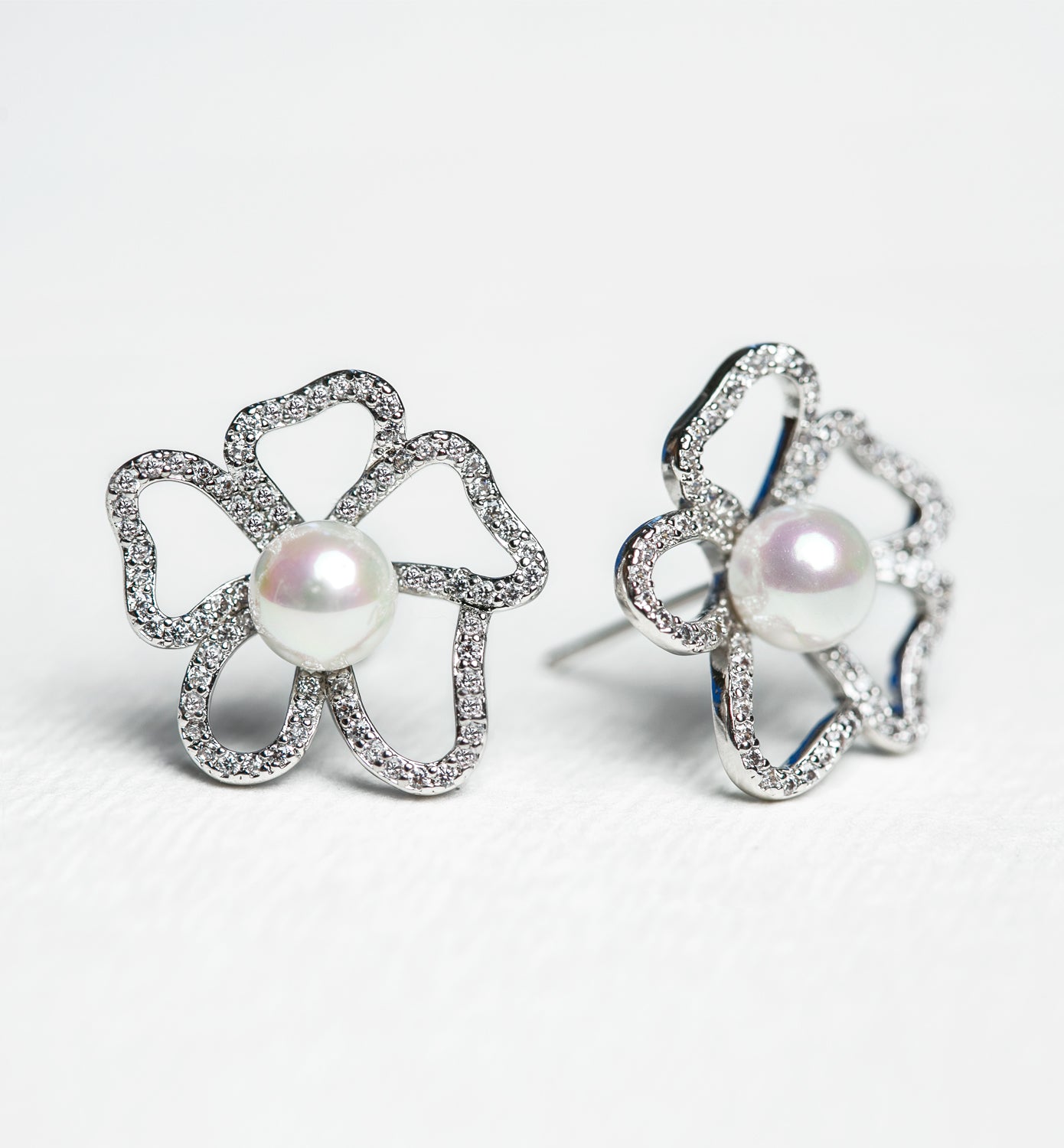 Pearl Flower Earrings