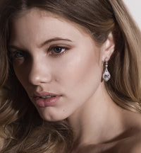 Sarina CZ Drop Earrings - Amy O. Bridal