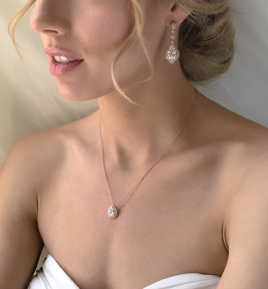 Sarina CZ Jewelry Set - Amy O. Bridal