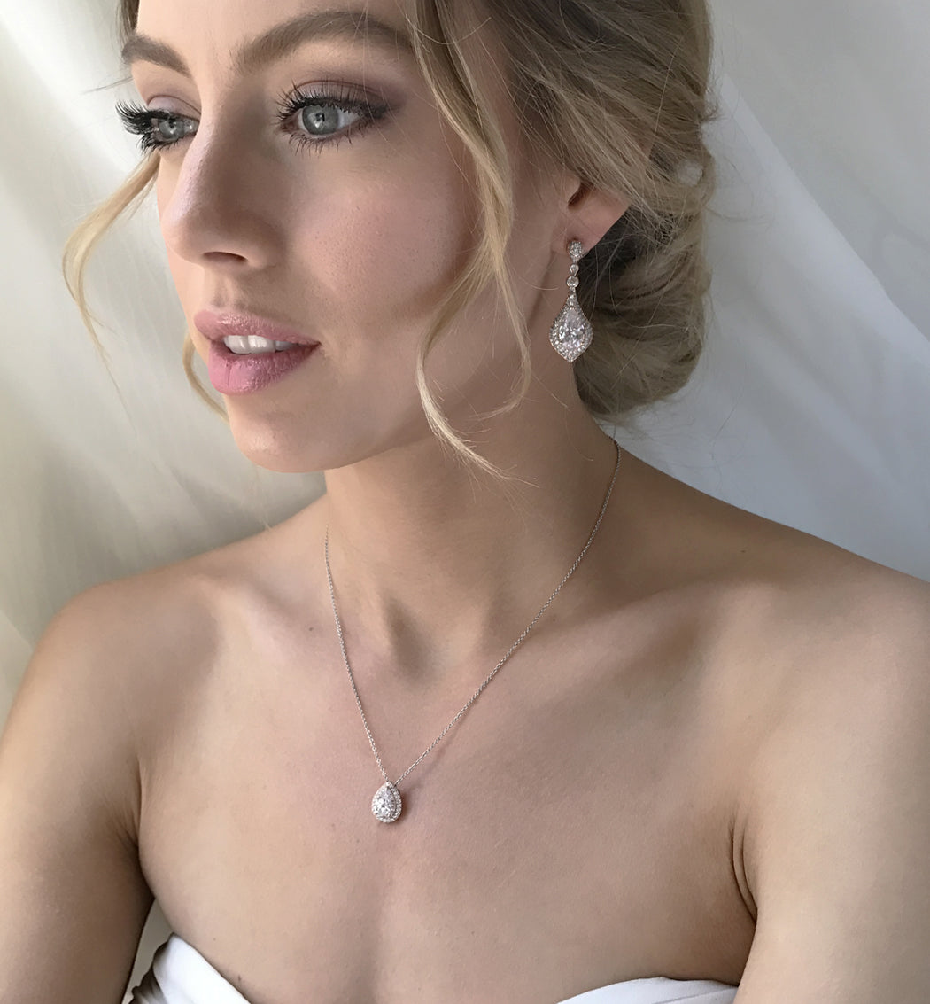 Sarina CZ Jewelry Set - Amy O. Bridal