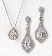 Sarina CZ Drop Earrings - Amy O. Bridal