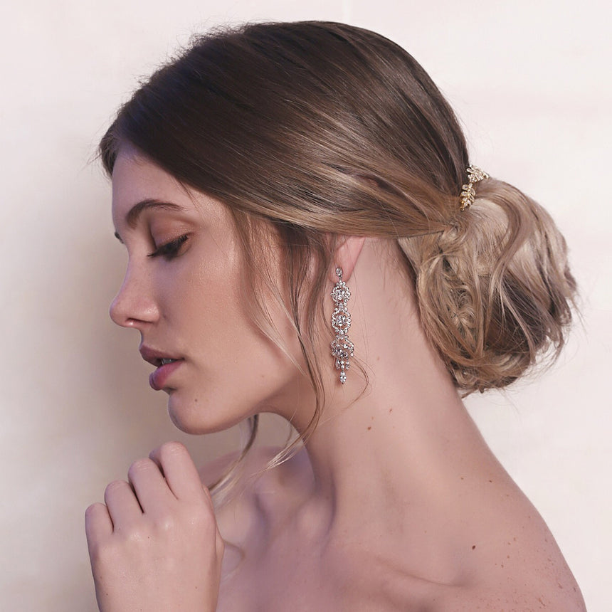 Beau Cushion Chandelier Earrings