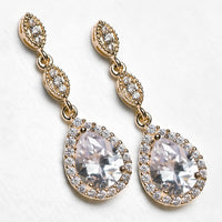 Bridesmaid Teardrop Drop Earrings