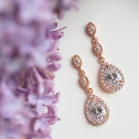 Bridesmaid Teardrop Drop Earrings