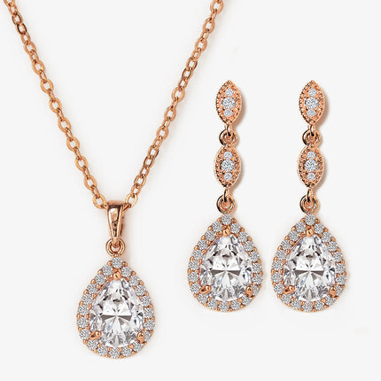 BM Teardrop Drop Earrings Jewelry Set