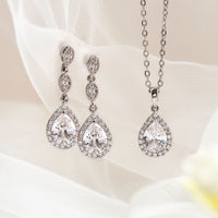 BM Teardrop Drop Earrings Jewelry Set
