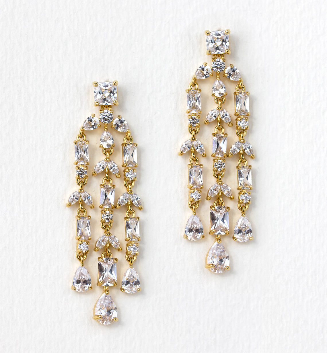 Fleur Chandelier Earrings - Amy O. Bridal