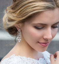 Fleur Chandelier Earrings - Amy O. Bridal