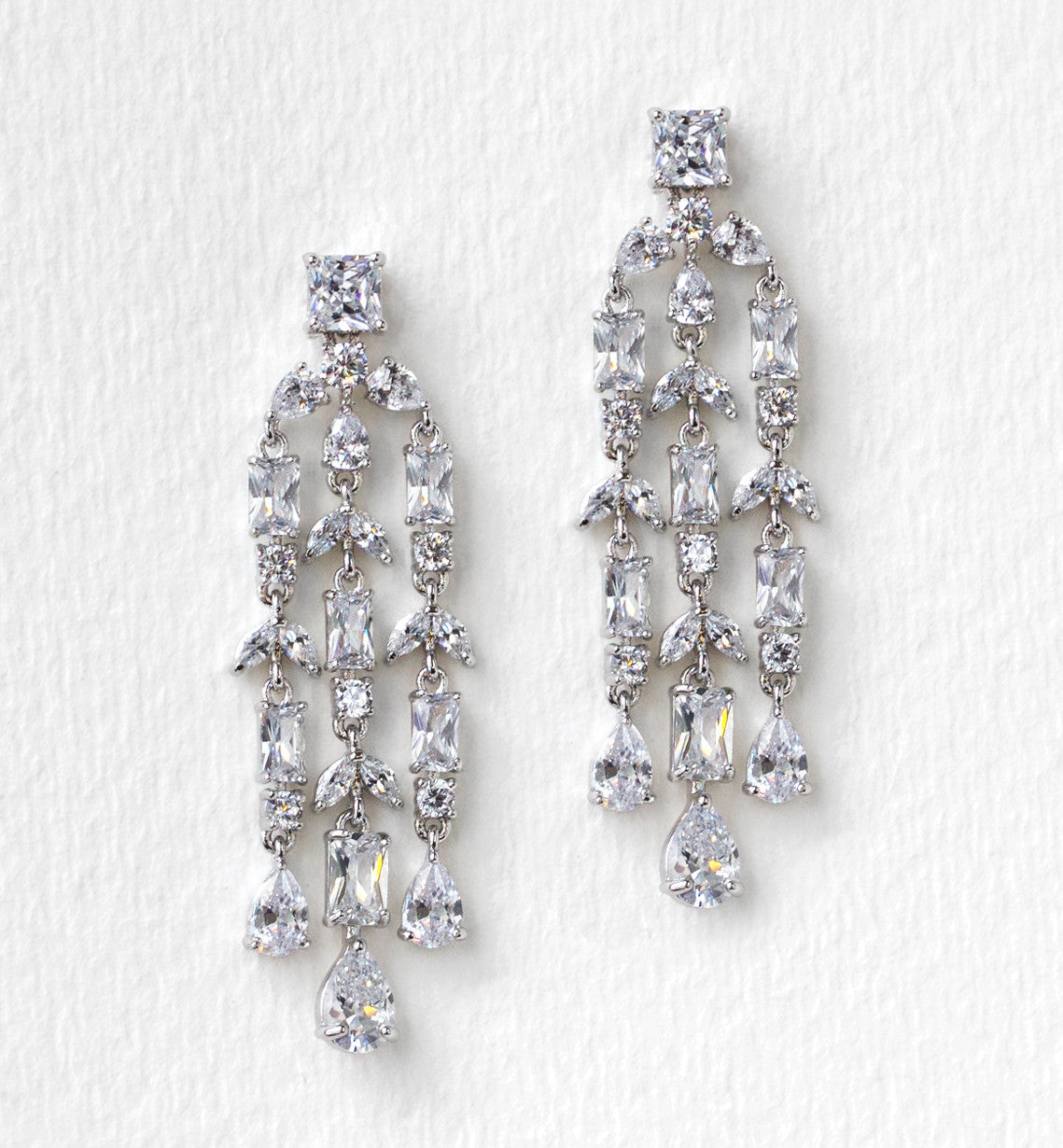 Fleur Chandelier Earrings - Amy O. Bridal