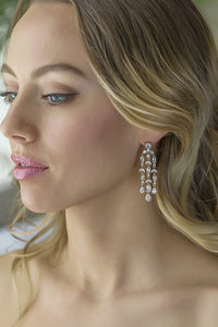Fleur Chandelier Earrings - Amy O. Bridal
