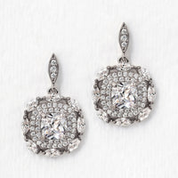 Deco Cushion Drop Earrings