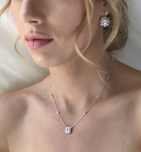 Ella Radiant CZ Pendant Necklace - Amy O. Bridal