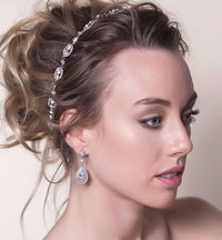 Jules Swarovski Headband with Ribbon Tie - Amy O. Bridal