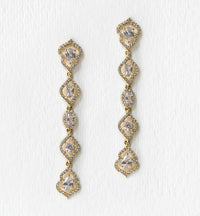 Regal Dainty Drop Earrings - Amy O. Bridal