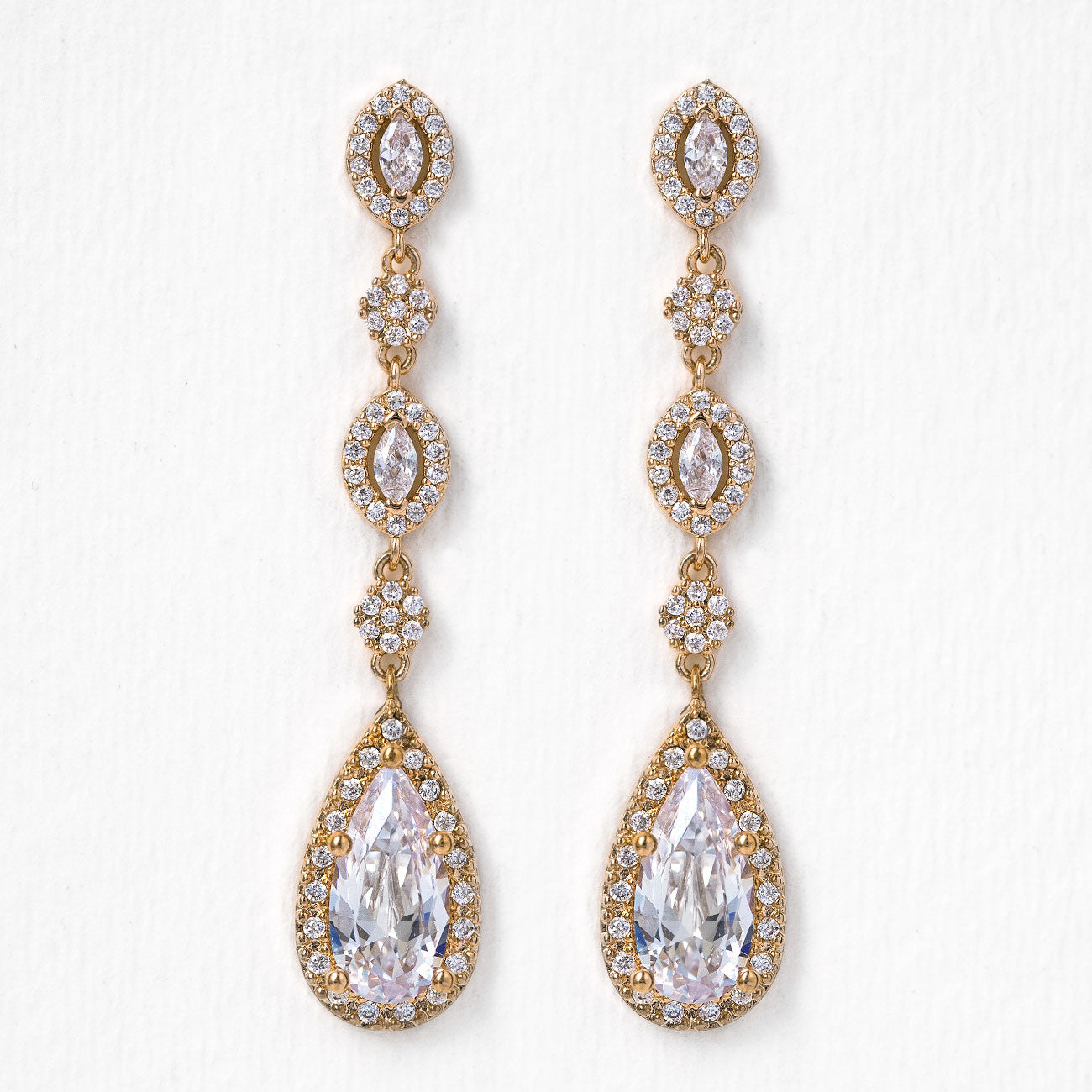 SWEETV Crystal Teardrop Wedding Bridal Earrings For India | Ubuy