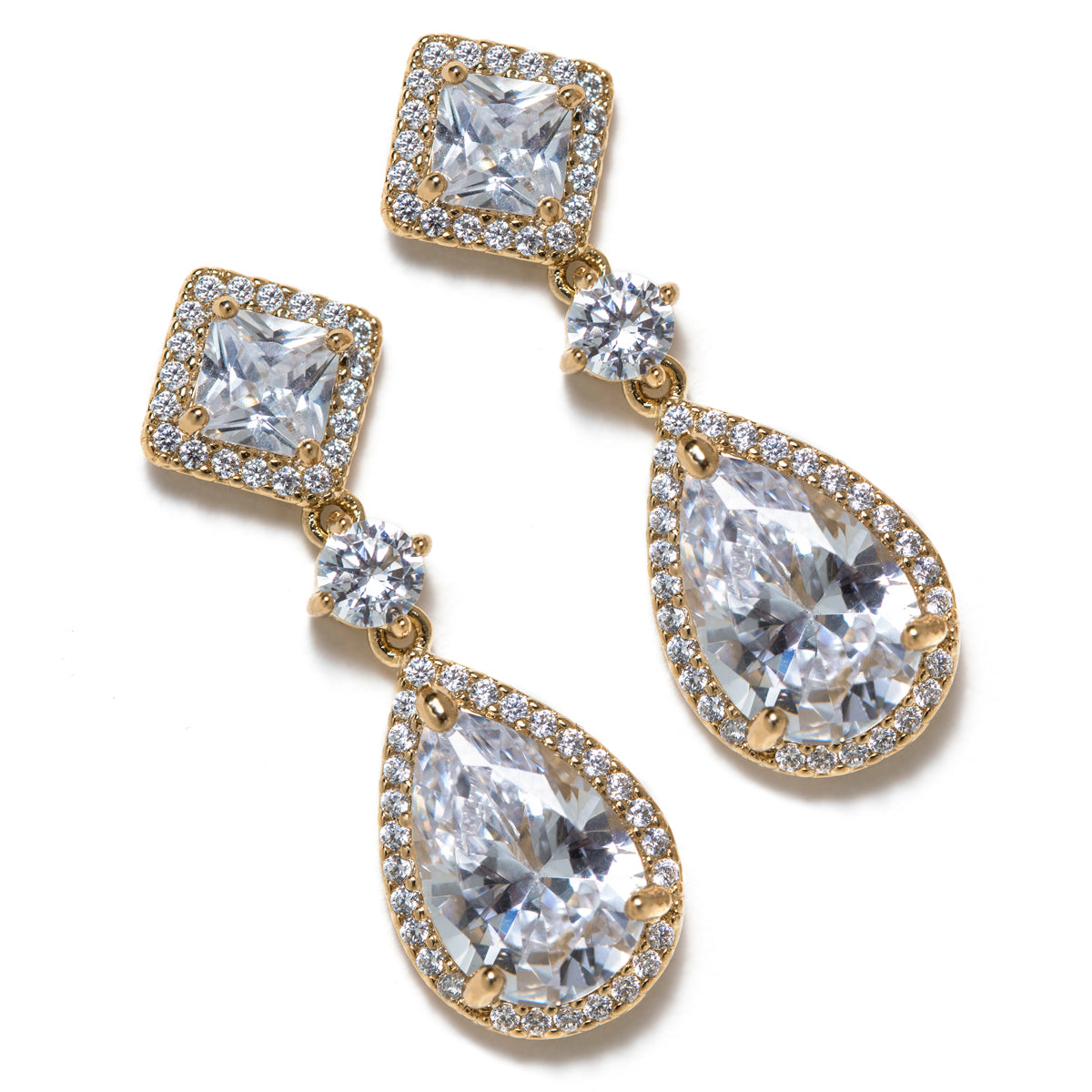 Regal Princess Cut Earrings