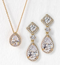 Regal Princess Cut Jewelry Set - Amy O. Bridal