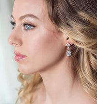 Regal Princess Cut Earrings - Amy O. Bridal