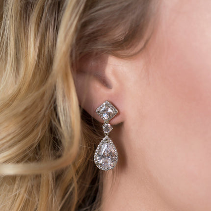 Regal Princess Cut Earrings