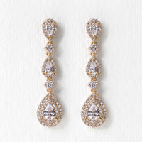 Margaux Linear Teardrop Earrings